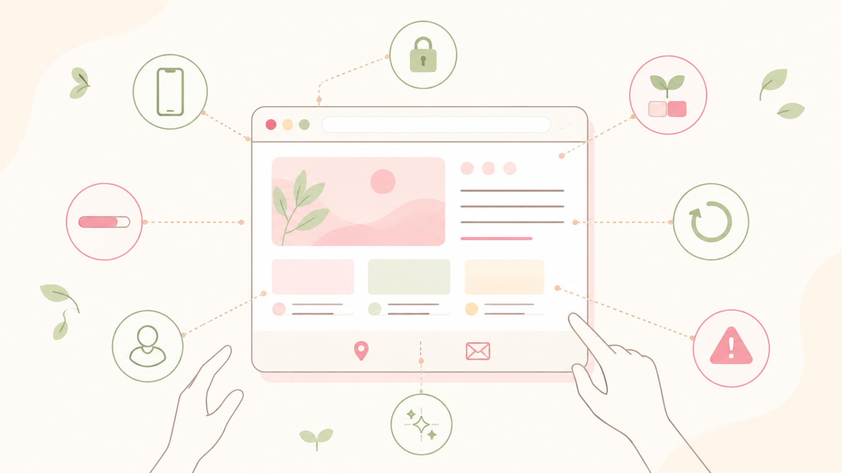 Webサイトを7つの観点で点検するセルフチェックのイメージ